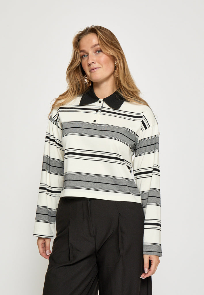 Minus MSRania Long Sleeve T-Shirt T-Shirt 100S Black Striped