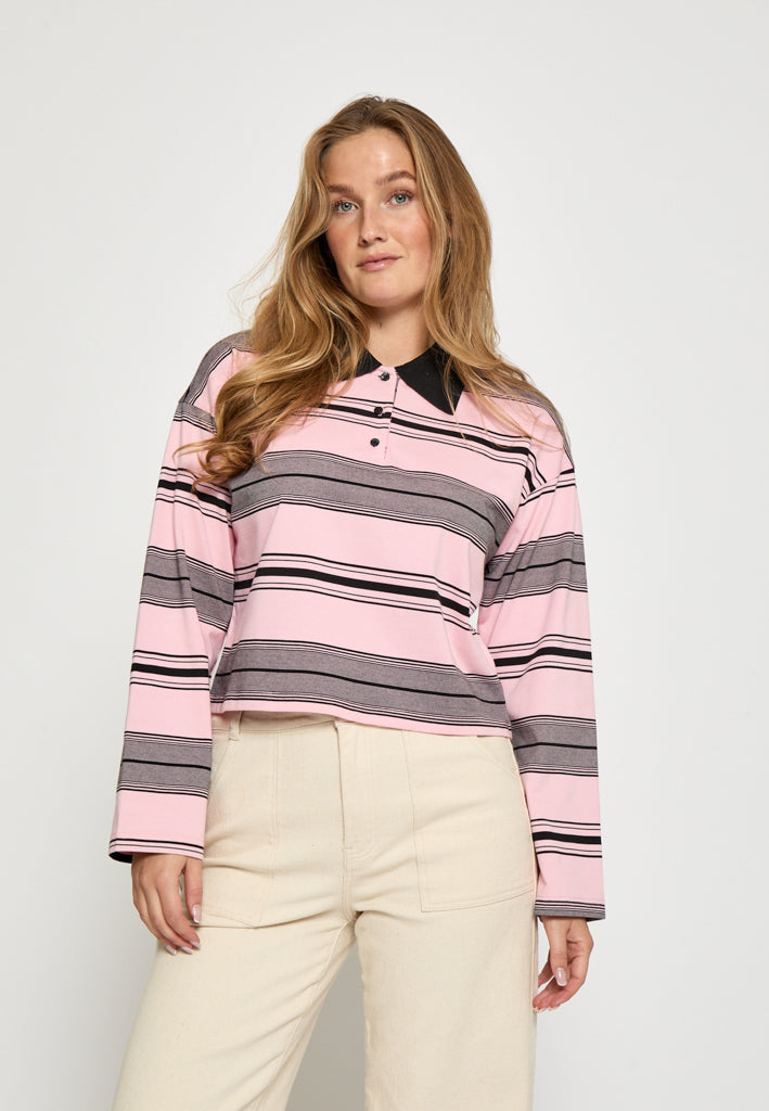 Minus MSRania Long Sleeve T-Shirt T-Shirt 4019S Prism Pink Stripe