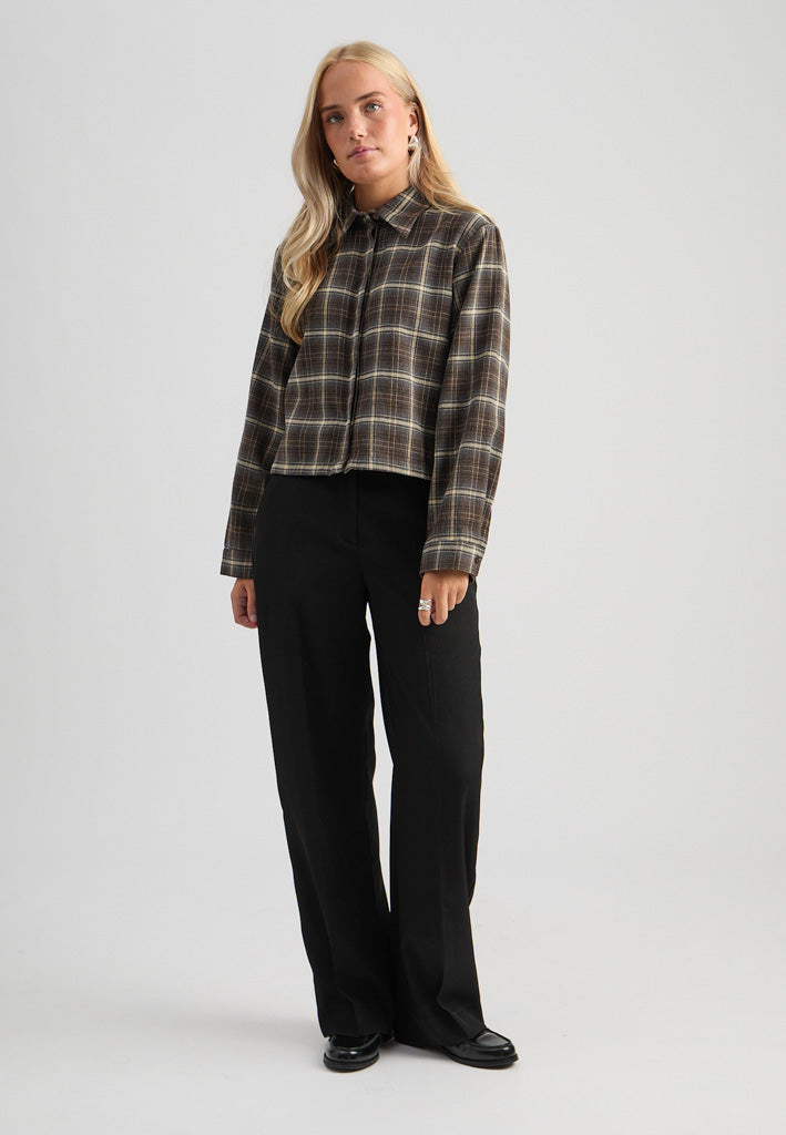 Minus MSRegine Shirt Shirt 3681C Tiramisu Checked