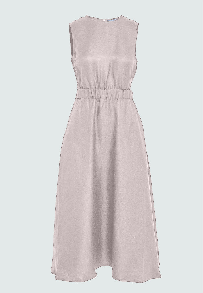 Minus MSSabbi Midi Linen Dress Dress 353M Nomad Sand Melange