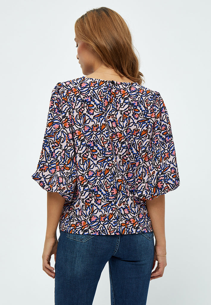 Minus MSSelia Blouse Shirt 4458P Ash Rose Print