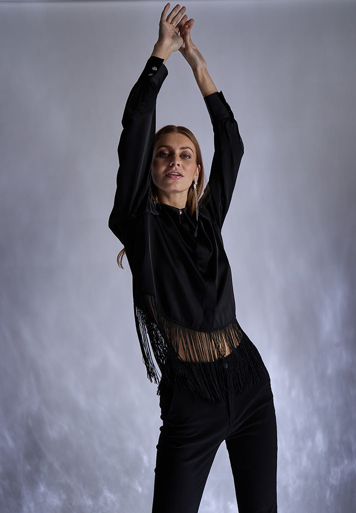 Minus MSSelva Fringe Shirt Shirt 100 Black