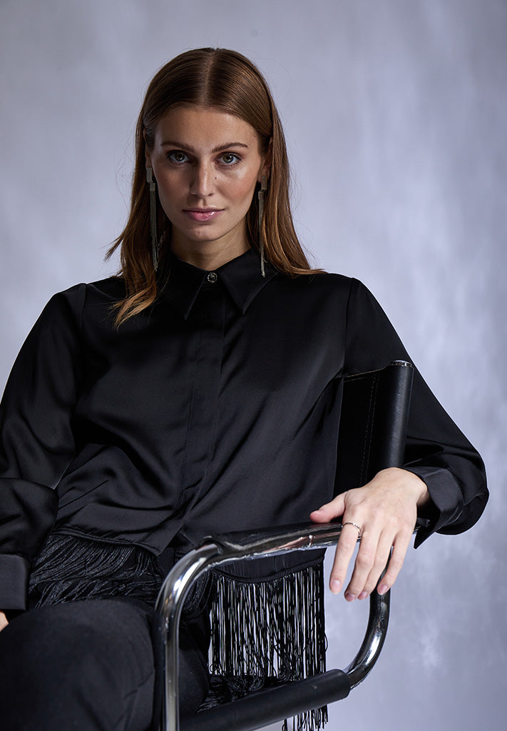 Minus MSSelva Fringe Shirt Shirt 100 Black