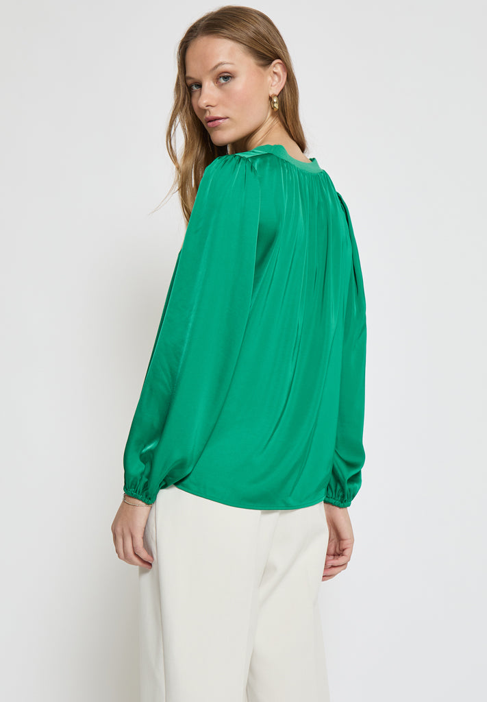 Minus MSSelva V Blouse Blouse 3384 Golf Green