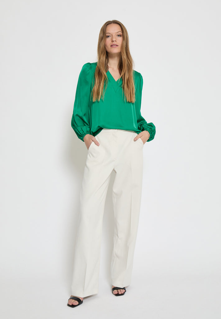 Minus MSSelva V Blouse Blouse 3384 Golf Green