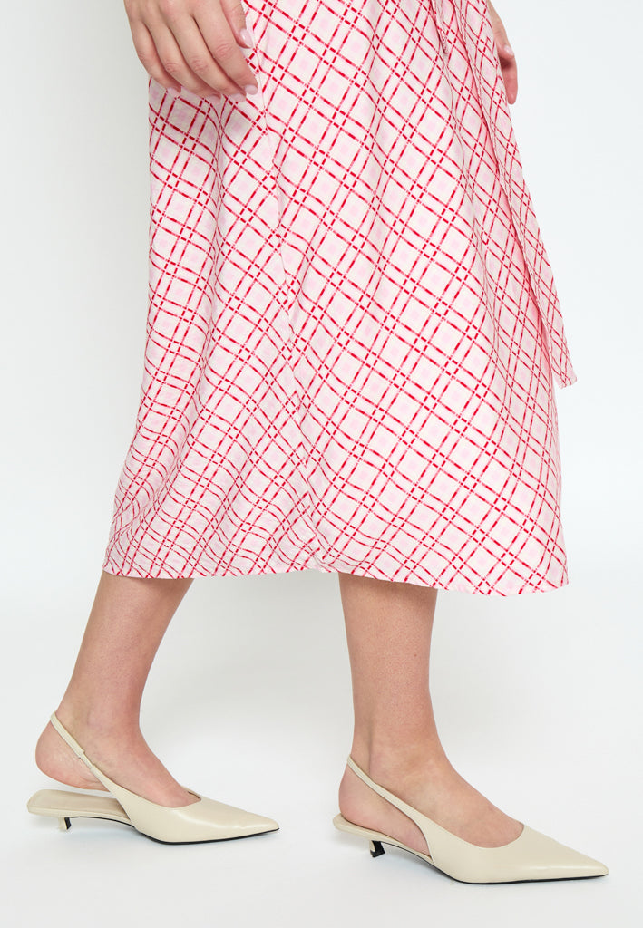 Minus MSSelvine v- Neck Dress Dress 4019P Prism Pink Print