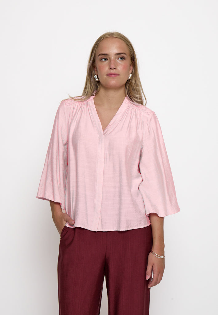 Minus MSSeria V-Neck Shirt Shirt 4036 CHERRY BLOSSOM