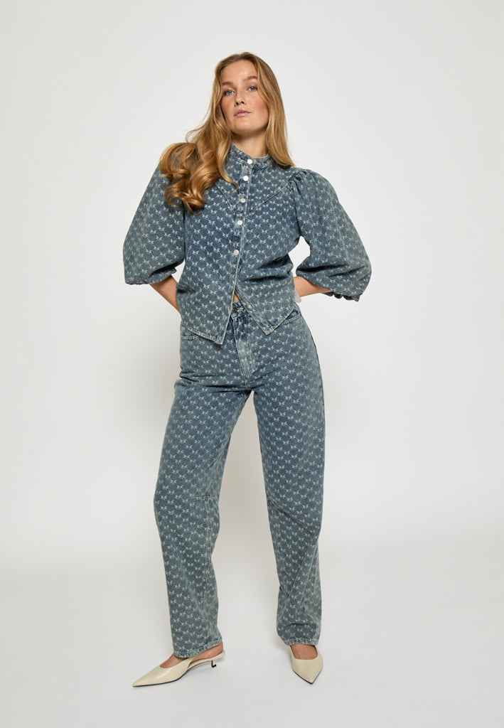 Minus MSSienne High Waist Pant Pant 001 Light Denim