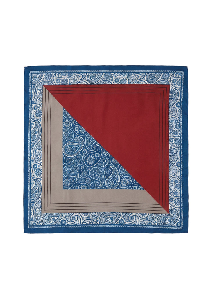 Minus MSSiri Silk Scarf Scarf 112P Navy Paisley Print