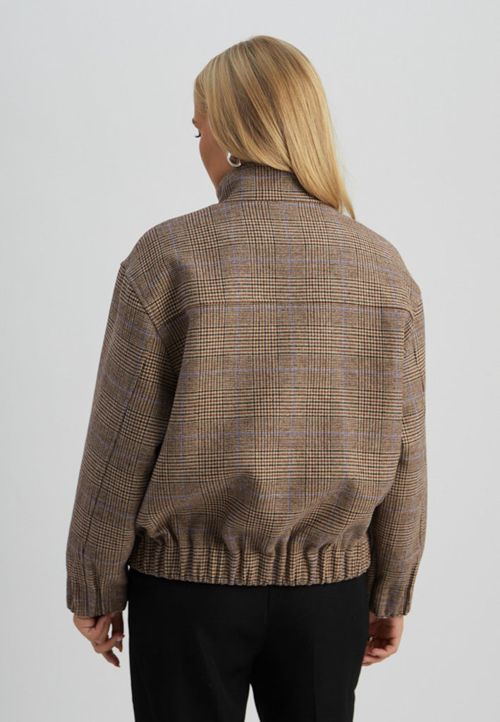 Minus MSSolay Jacket Jacket 3681C Tiramisu Checked