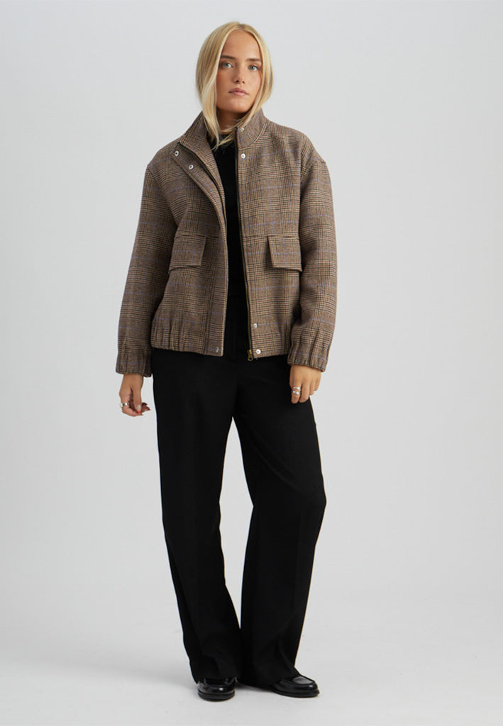 Minus MSSolay Jacket Jacket 3681C Tiramisu Checked