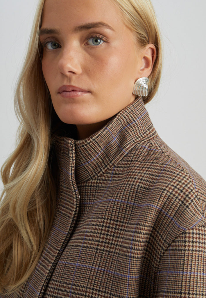 Minus MSSolay Jacket Jacket 3681C Tiramisu Checked
