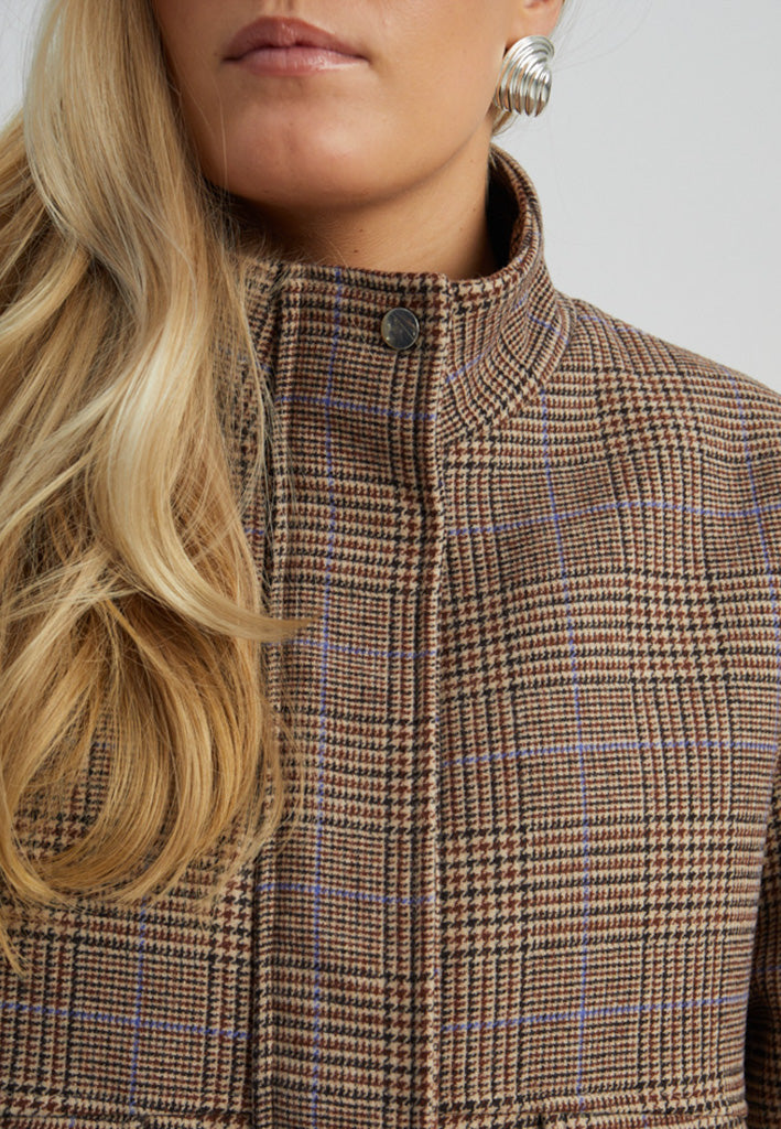 Minus MSSolay Jacket Jacket 3681C Tiramisu Checked