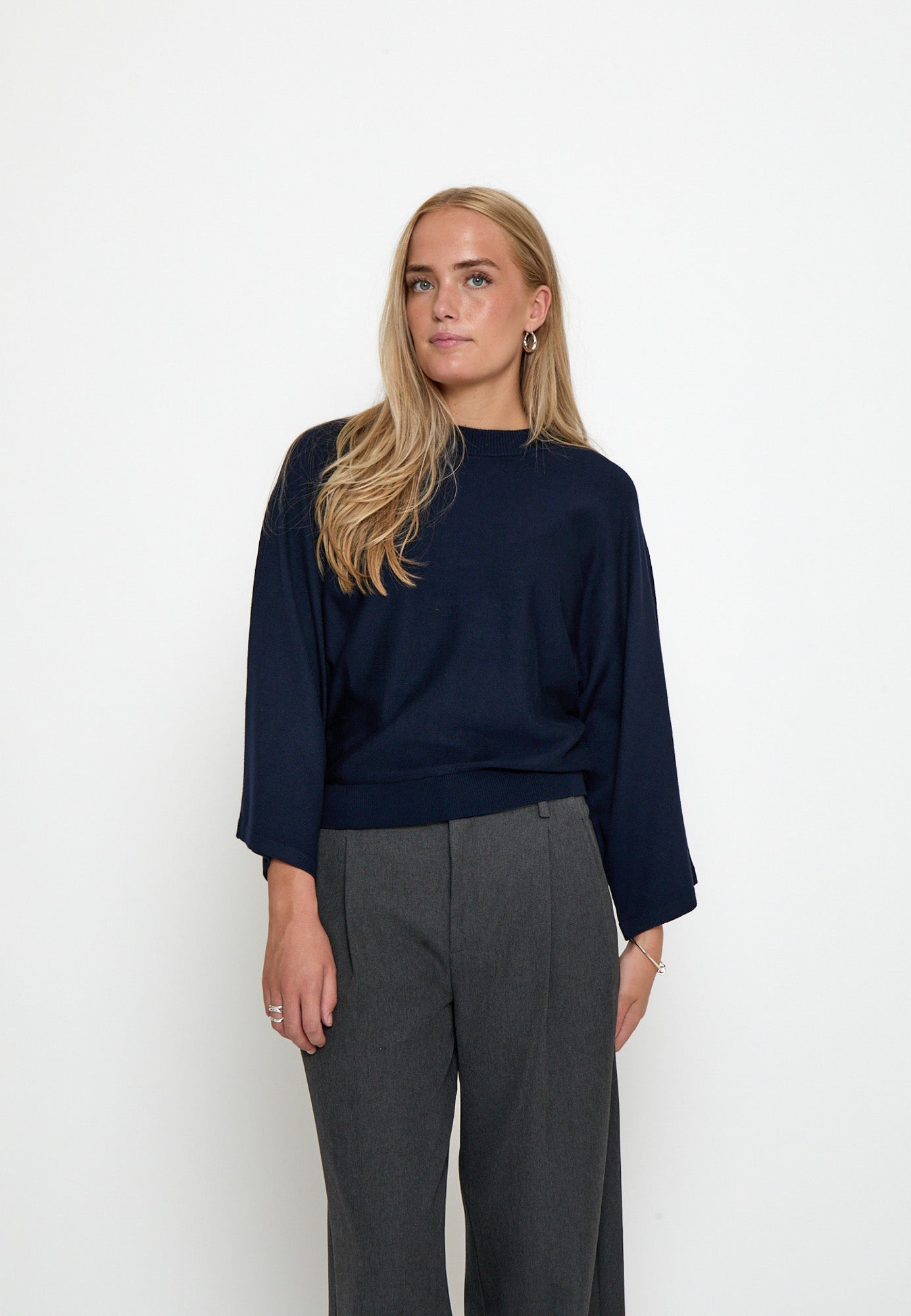 Minus MSTess Knit T-Shirt T-Shirt 542 Black Iris Solid