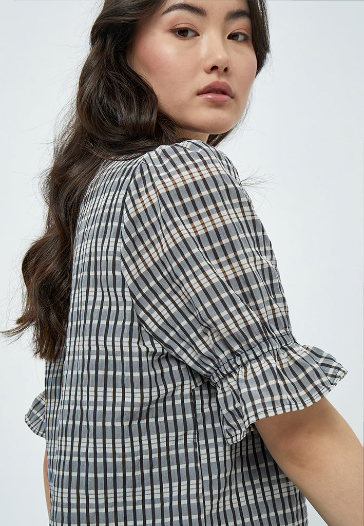 Minus MSVendia Blouse Blouse 9303C Black Checked