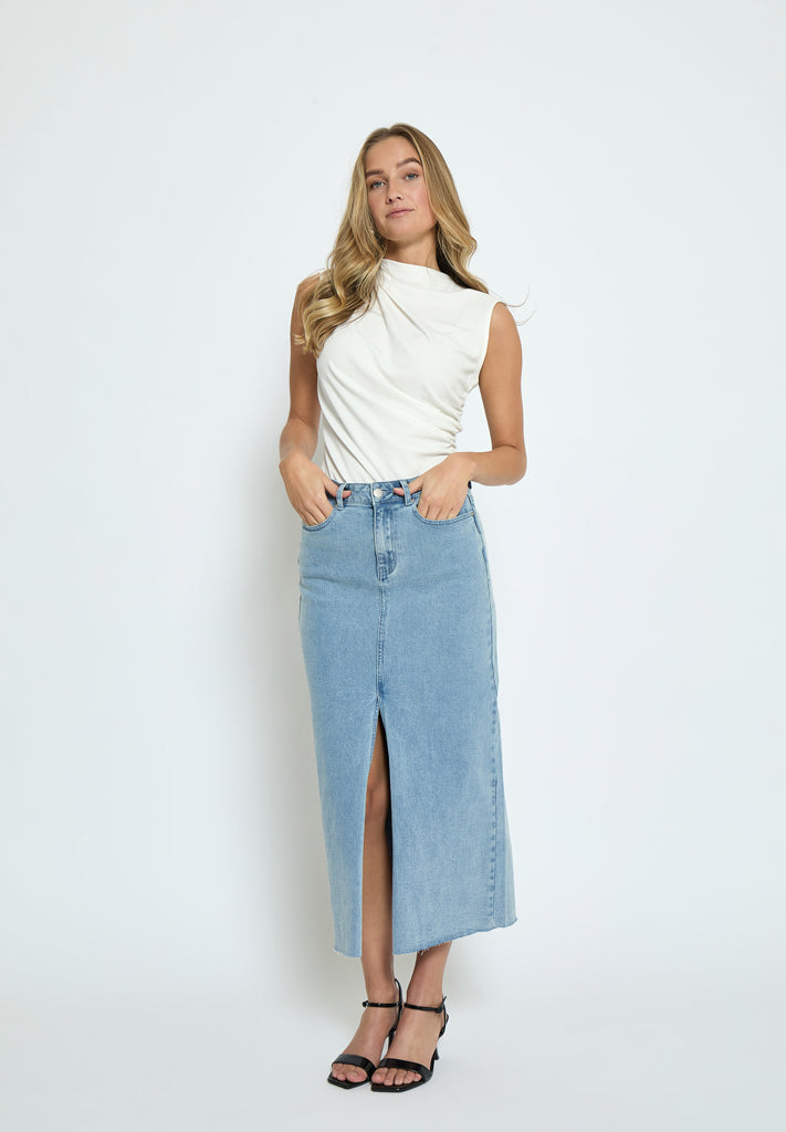 Minus MSVesila Maxi Denim Skirt Skirt 001 Light Denim