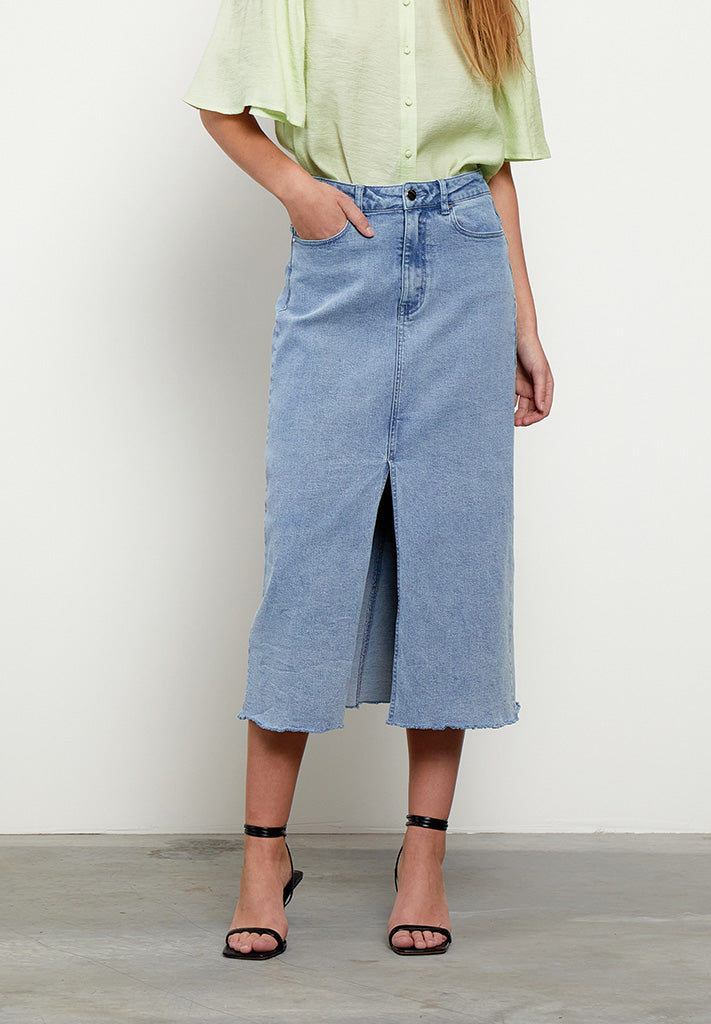 Minus MSVesila Maxi Denim Skirt Skirt 001 Light Denim