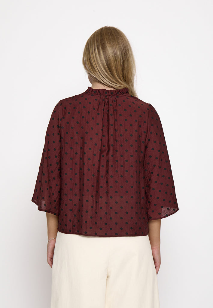 Minus MSViviana V- Neck Blouse Blouse 4009 Andorra Red