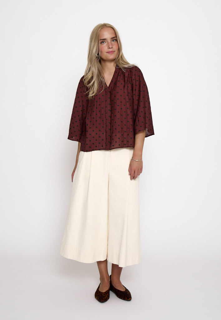 Minus MSViviana V- Neck Blouse Blouse 4009 Andorra Red