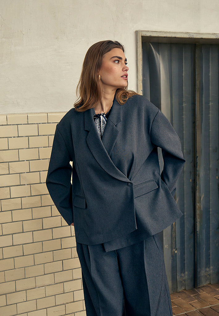 Minus MSVivianne Oversize Blazer Blazer 129 Dark Grey