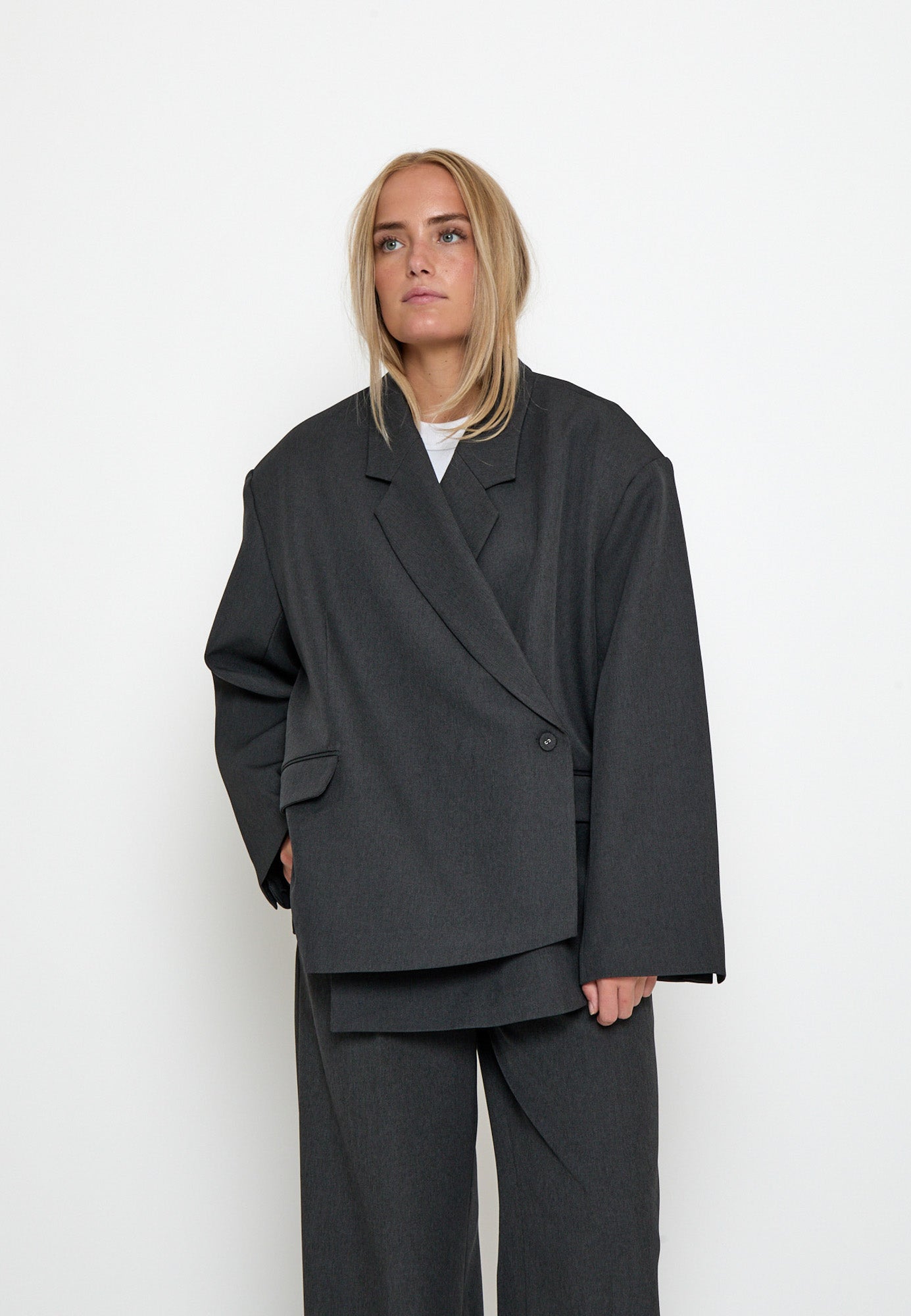 Minus MSVivianne Oversize Blazer Blazer 129 Dark Grey
