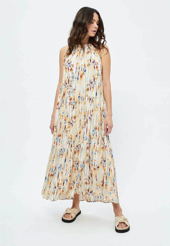 Peppercorn Mahogany Maxi Dress Dress 2105P Feather Gray Print