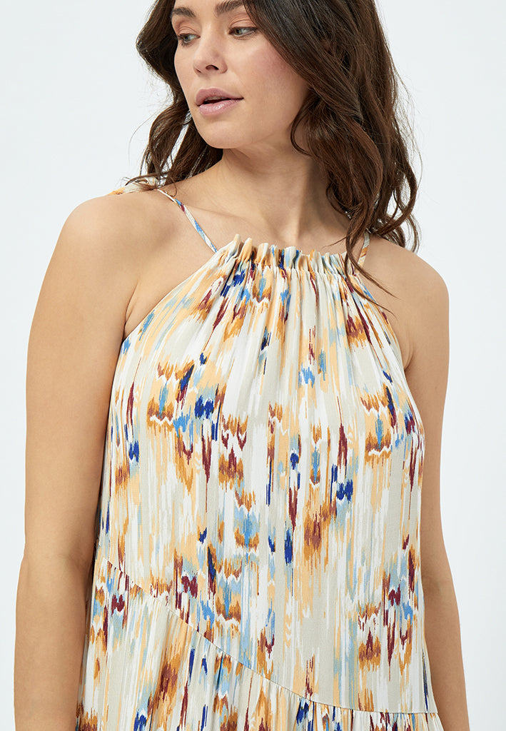 Peppercorn Mahogany Maxi Dress Dress 2105P Feather Gray Print