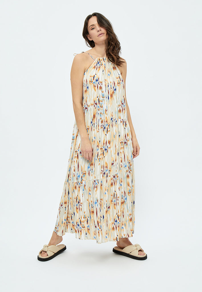 Peppercorn Mahogany Maxi Dress Dress 2105P Feather Gray Print