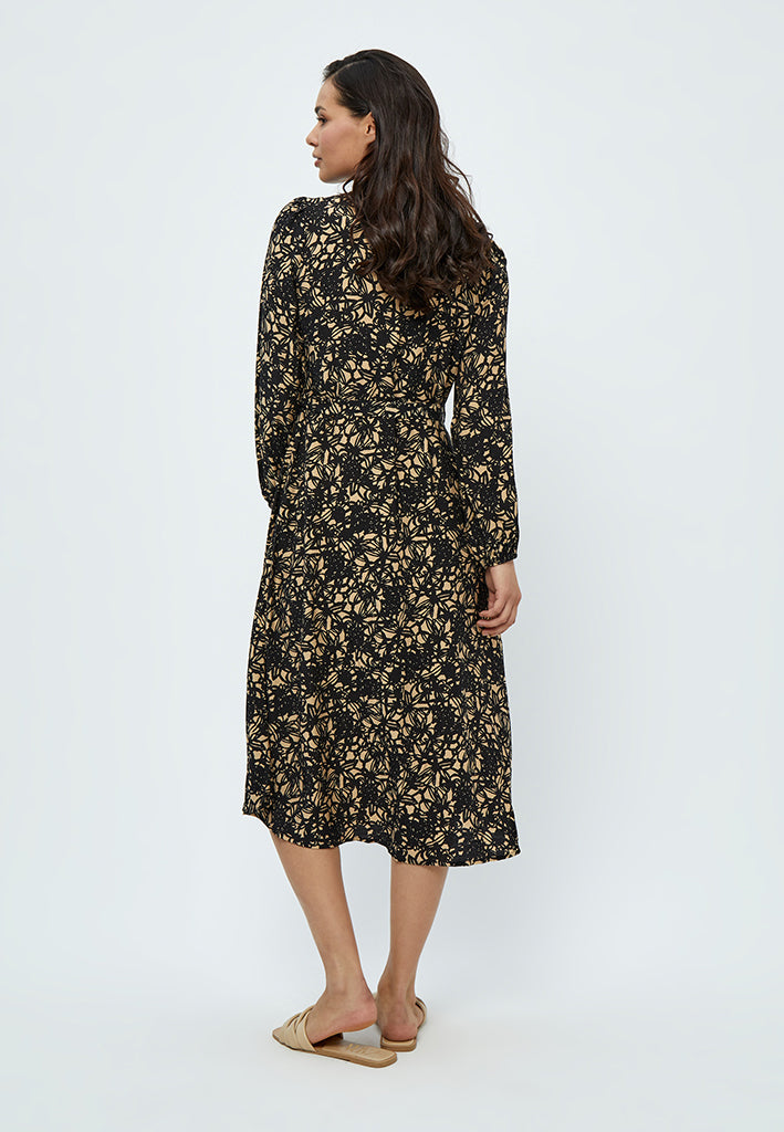Peppercorn Malene Midi Dress Dress 9000P Black Print
