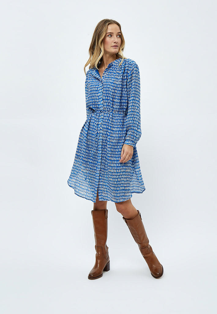 Peppercorn Marika Harmonia Shirt Dress Dress 2993P Marina Blue Print