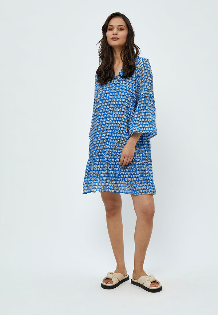Peppercorn Marika Hensley Dress Dress 2993P Marina Blue Print