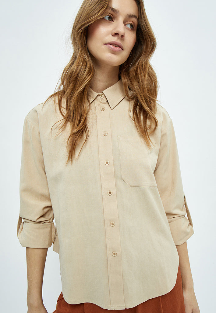 Peppercorn Marniella Long Sleeve Shirt Shirt 0273 Warm sand