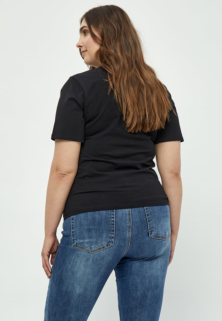 Peppercorn Nina GOTS Top Curve T-Shirt 9000 Black