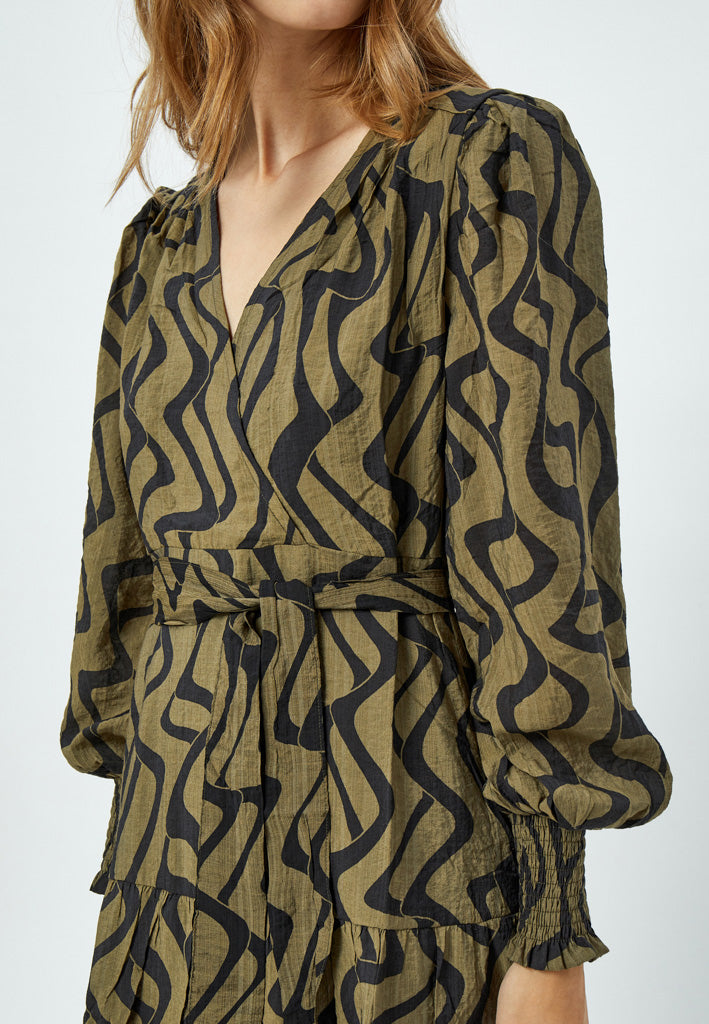 Peppercorn Oline Wrap Dress Dress 3820P Capers