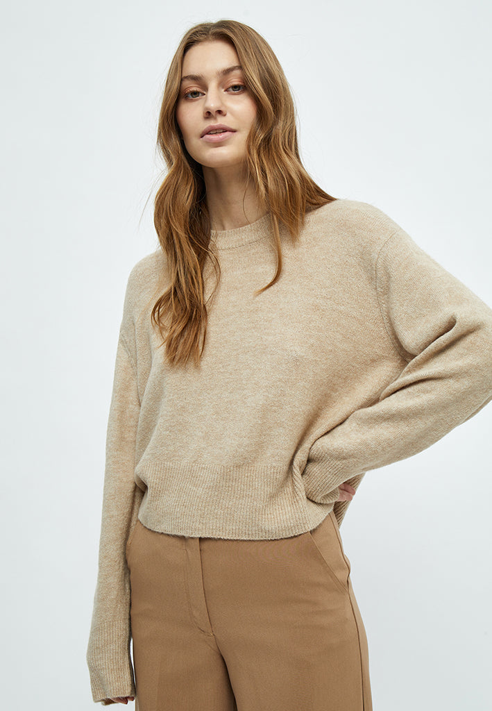 Peppercorn Orchid Knit Pullover Pullover 2105M Feather Gray Melange