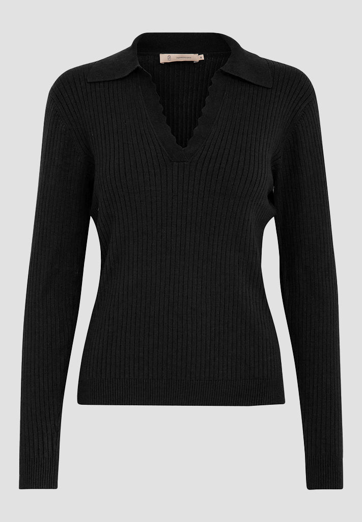 Peppercorn PCBandy V-Neck Long Sleeve Pullover Pullover 9000 Black