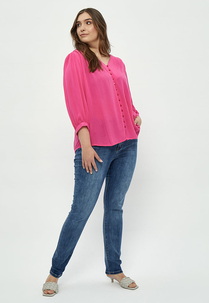 Peppercorn PCDanea Blouse Curve Blouse 4122 Magenta Pink