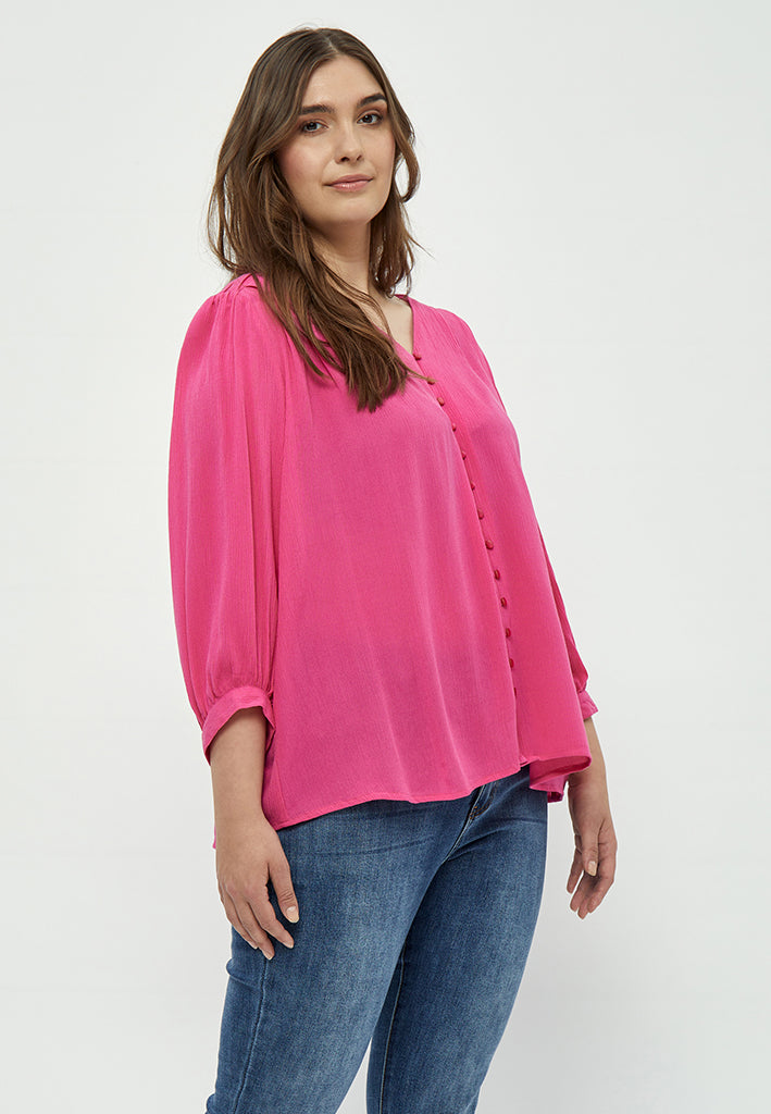 Peppercorn PCDanea Blouse Curve Blouse 4122 Magenta Pink