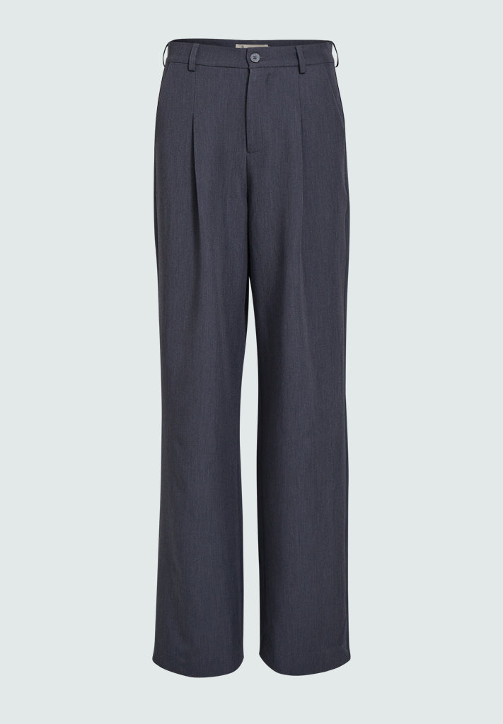 Peppercorn PCDarla Mid Waisted Wide Leg Pant Pant 127M Dark Grey Melange