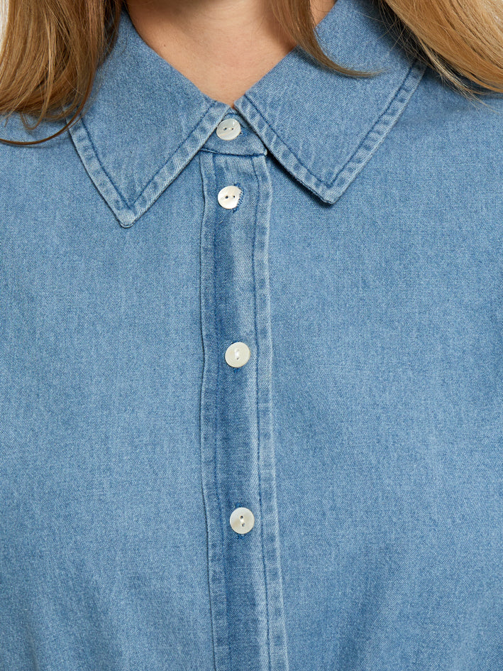 Peppercorn PCDarlene 2/4 Sleeve Dress Dress 505 Denim Blue