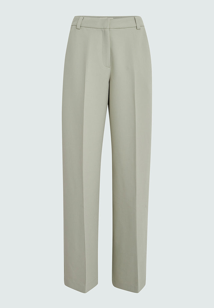 Peppercorn PCDelia Mid Waisted Straight Pant Pant 0148 Gray Green