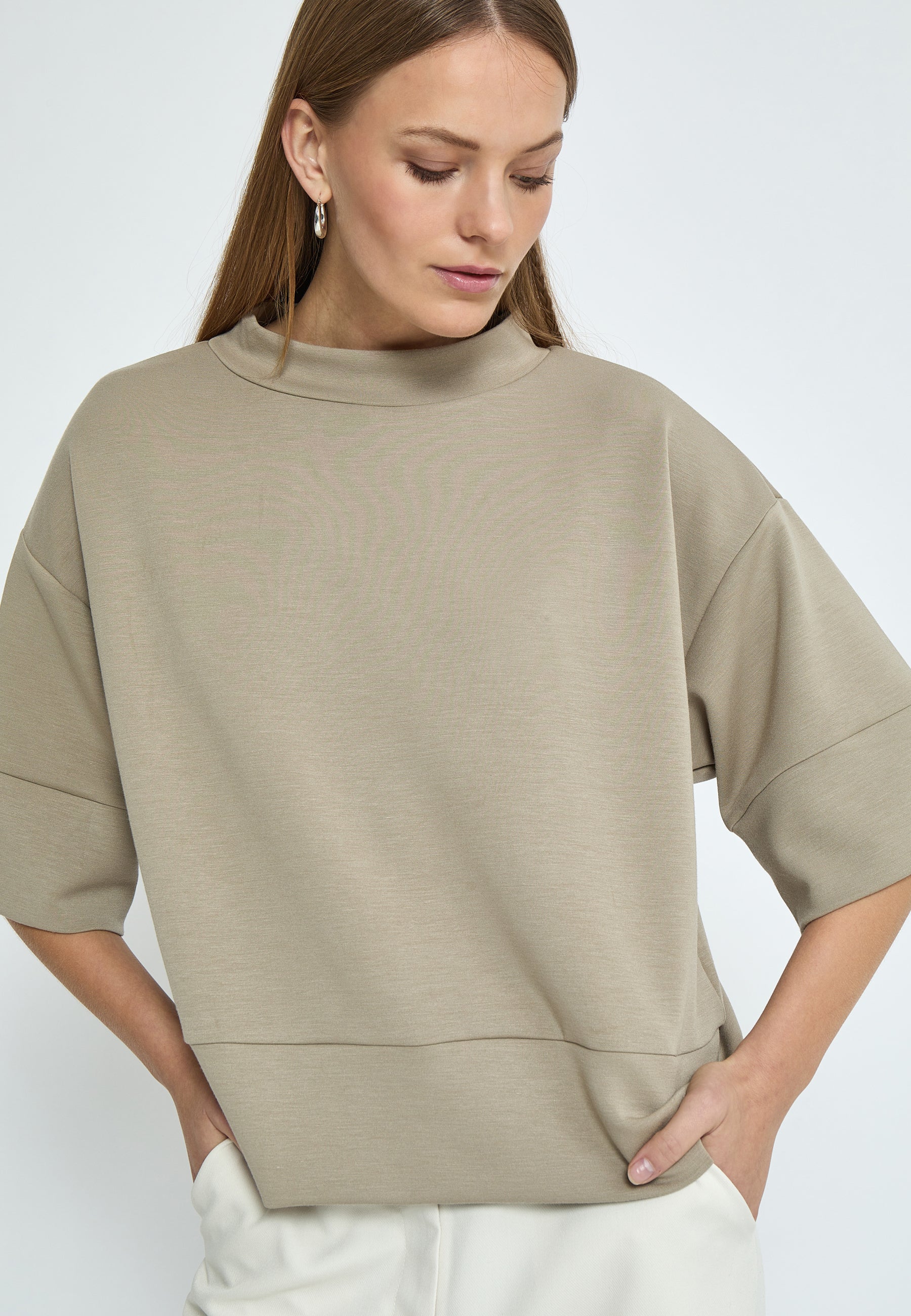 Peppercorn PCDicette Sweat Blouse 0178 Winter Twig Sand
