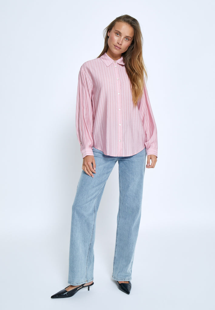 Peppercorn PCFelia Striped Shirt Shirt 4403S Peony Pink Stripe