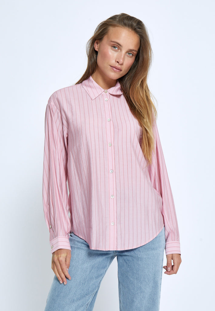 Peppercorn PCFelia Striped Shirt Shirt 4403S Peony Pink Stripe