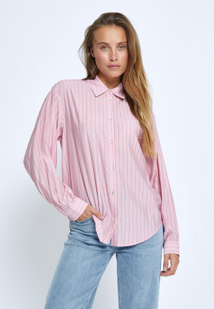Peppercorn PCFelia Striped Shirt Shirt 4403S Peony Pink Stripe