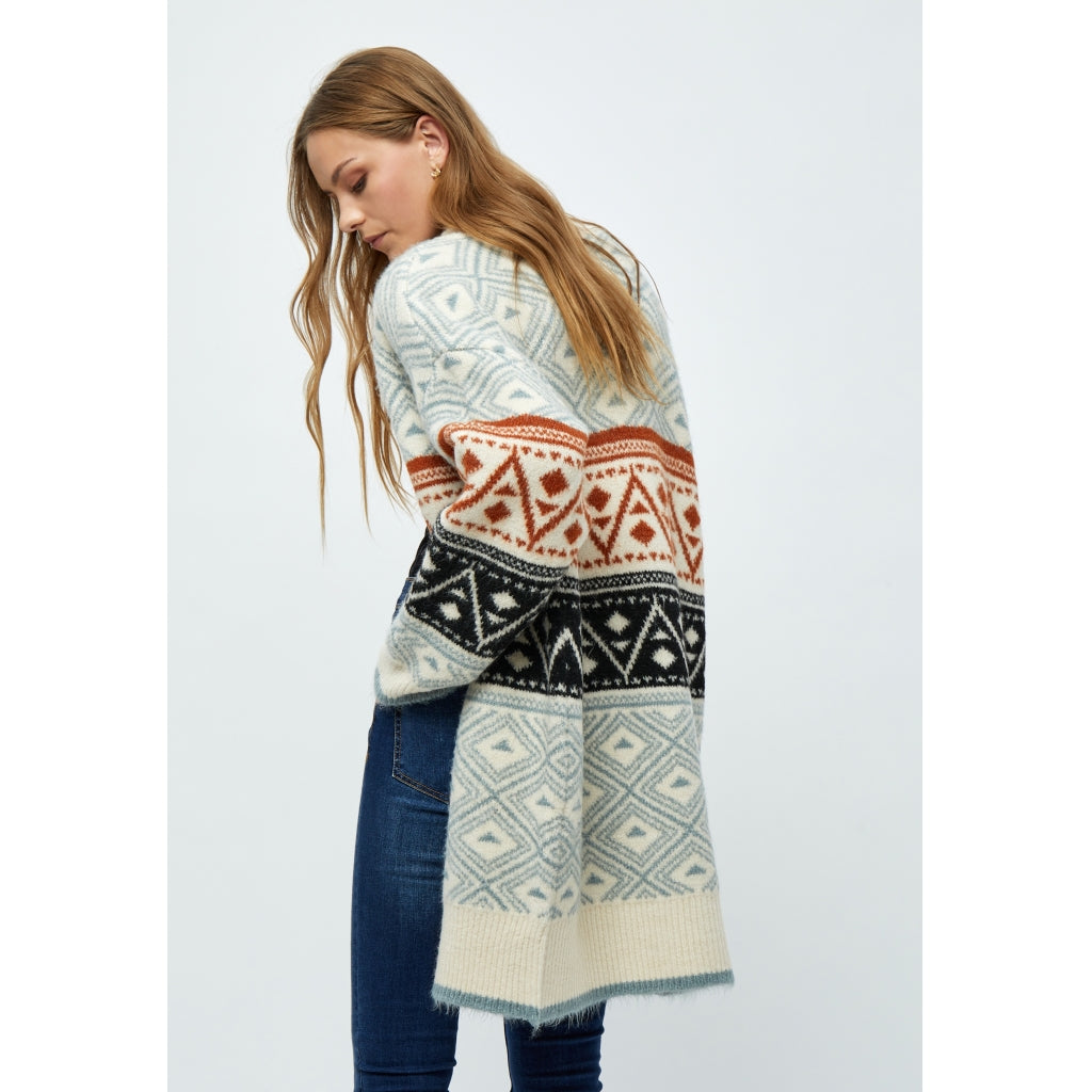 Peppercorn PCFija Long Sleeve Knit Cardigan Cardigans 3840J Mineral Grey