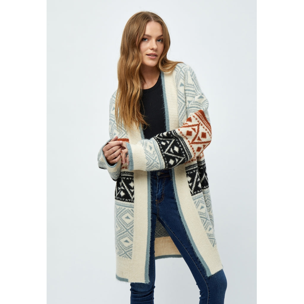 Peppercorn PCFija Long Sleeve Knit Cardigan Cardigans 3840J Mineral Grey