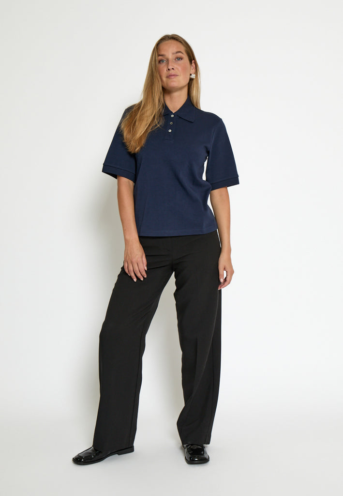 Peppercorn PCFiola GOTS Polo T-Shirt T-Shirt 5270 Black Iris