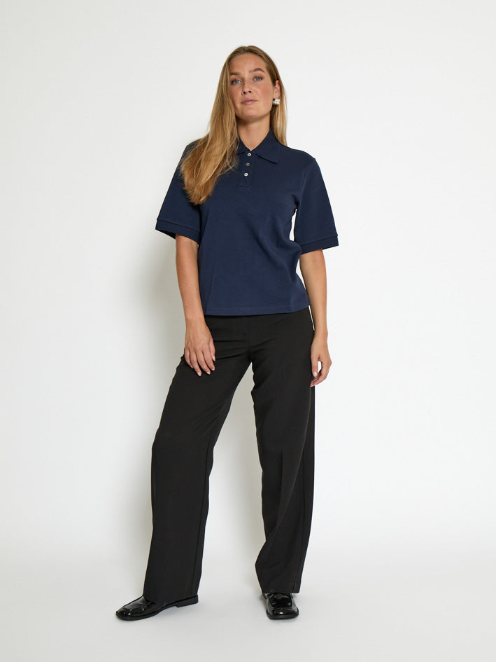 Peppercorn PCFiola GOTS Polo T-Shirt T-Shirt 5270 Black Iris
