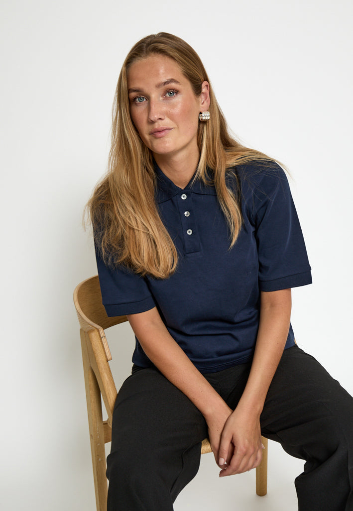 Peppercorn PCFiola GOTS Polo T-Shirt T-Shirt 5270 Black Iris